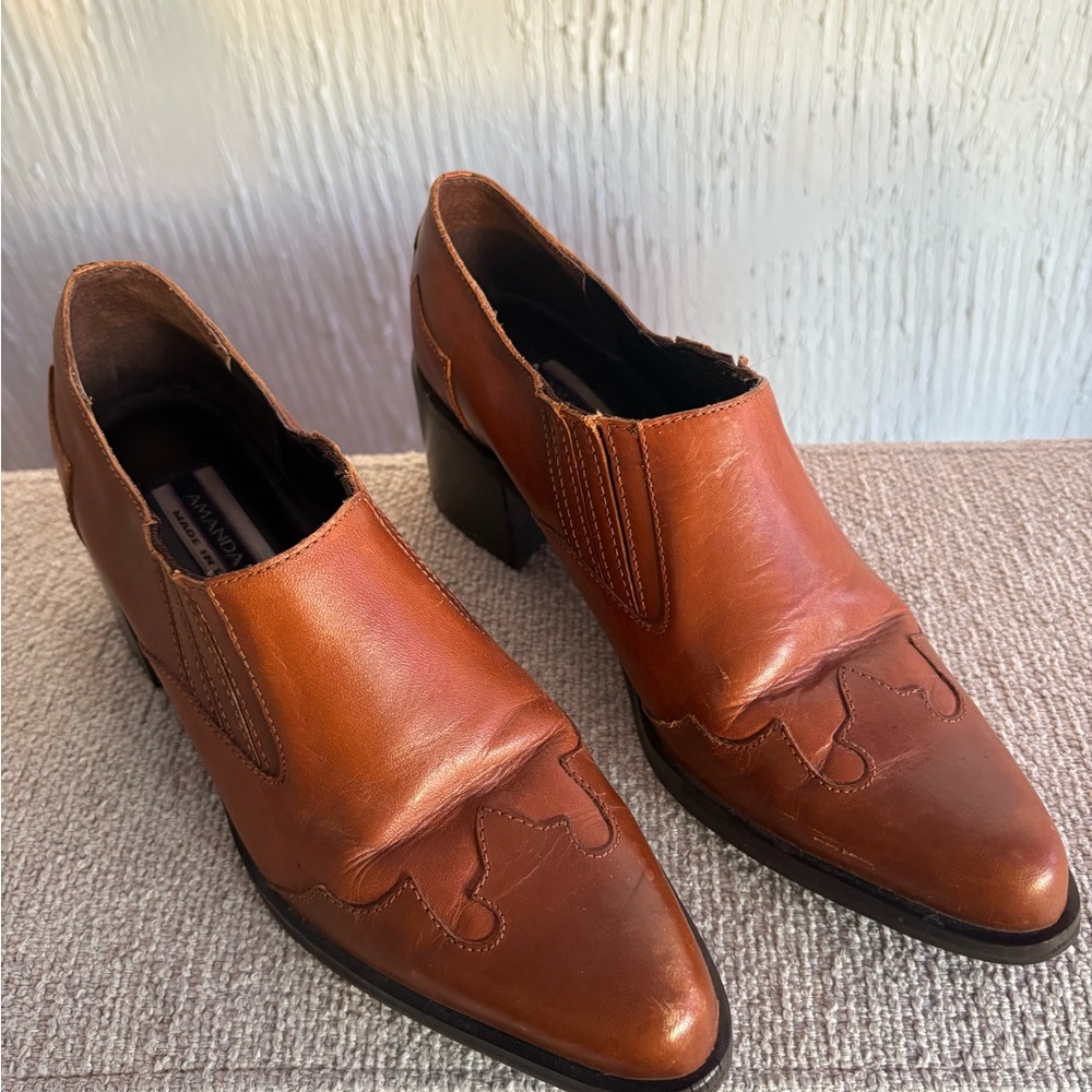 Vintage Amanda Smith “957 Ranger” Leather Ankle Cowboy Boots